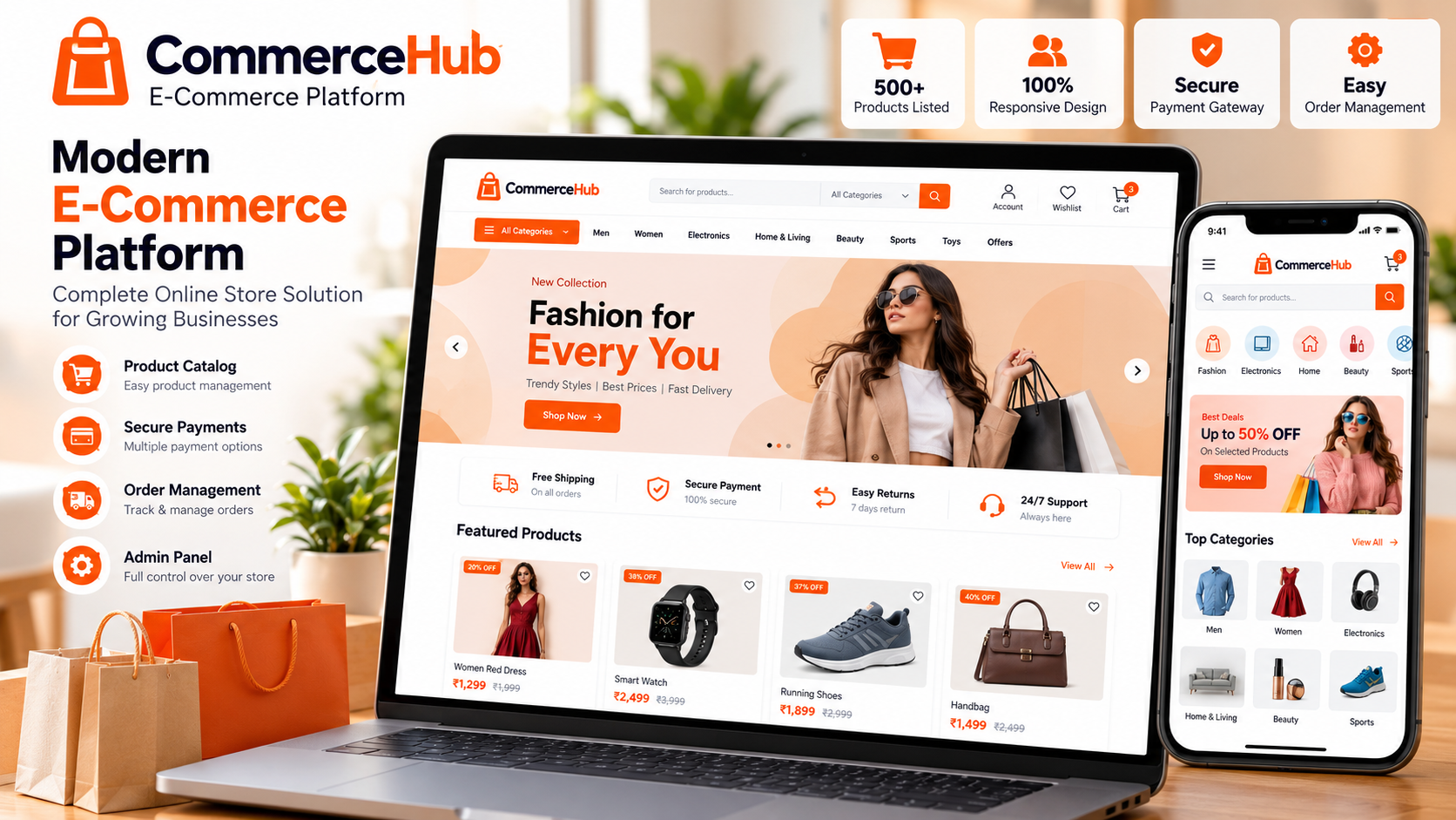 CommerceHub – Modern E-commerce Platform