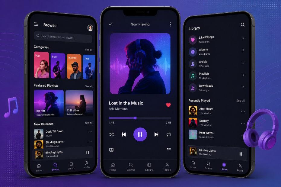 DarkMix – Music Streaming Mobile App